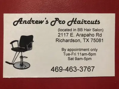 Andrew's Pro-Haircuts (located in BB's Hair Salon)